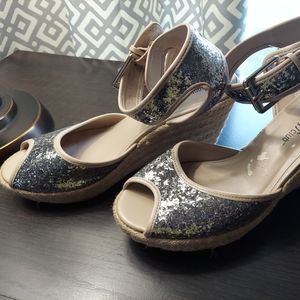 EUC Silver Sandals